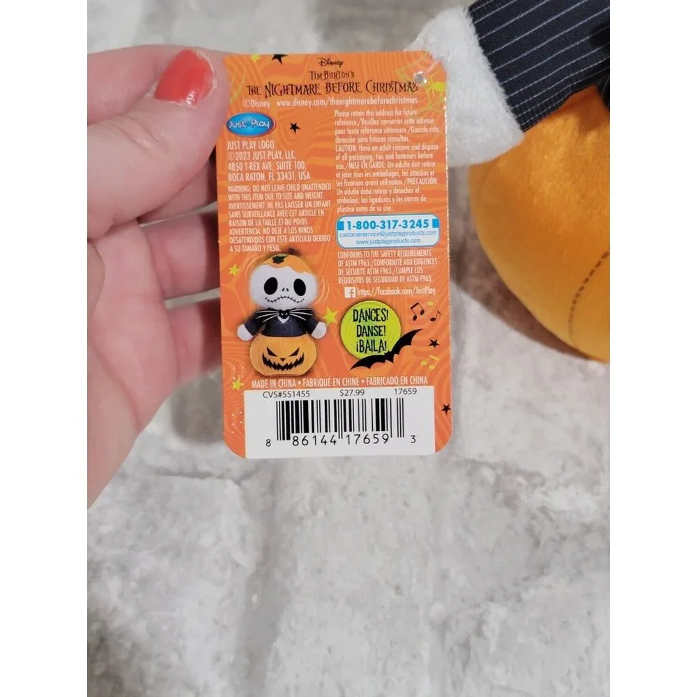 Disney Nightmare‎ Before Christmas Jack Skellington Animated Poppin Pumpkin